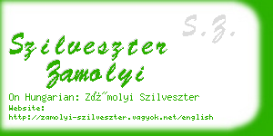 szilveszter zamolyi business card